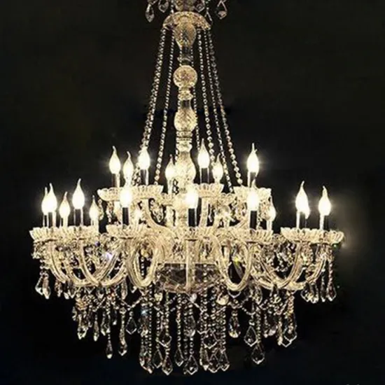 Modern Staircase Foyer with Crystal Chandelier for Weddings