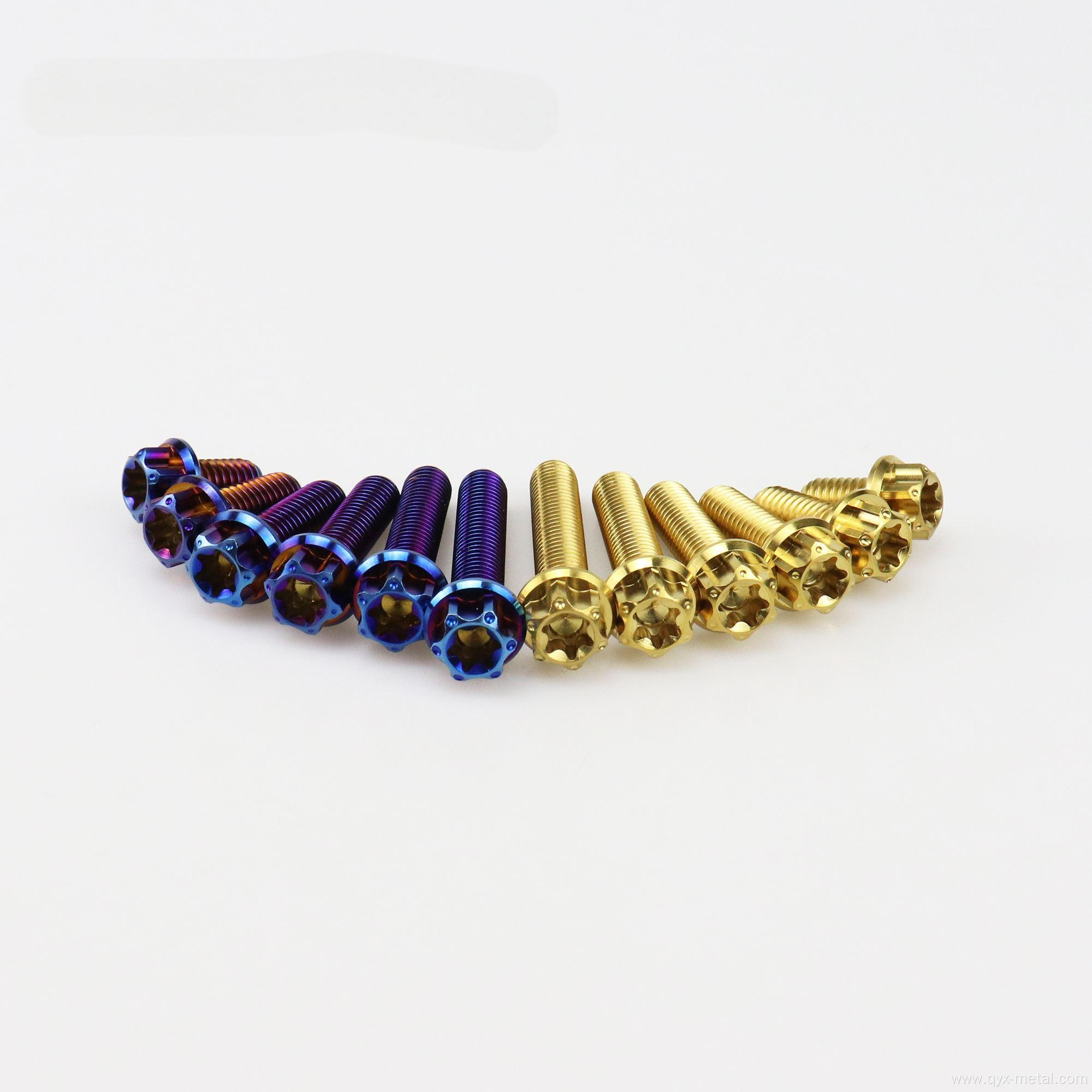 Titanium Internal And External Plum Blossom Flange Bolts