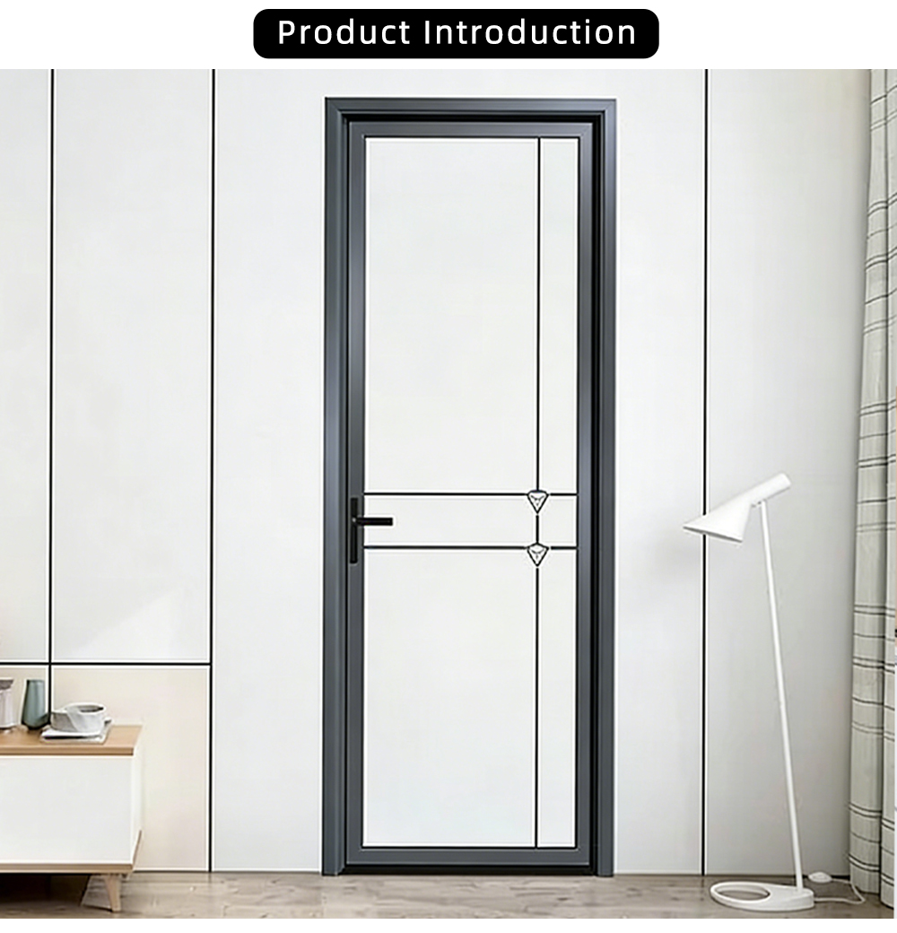 Modern Gray Frame Glass Door X