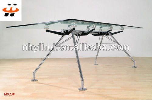 Modern office furniture tempered glass conference table 923