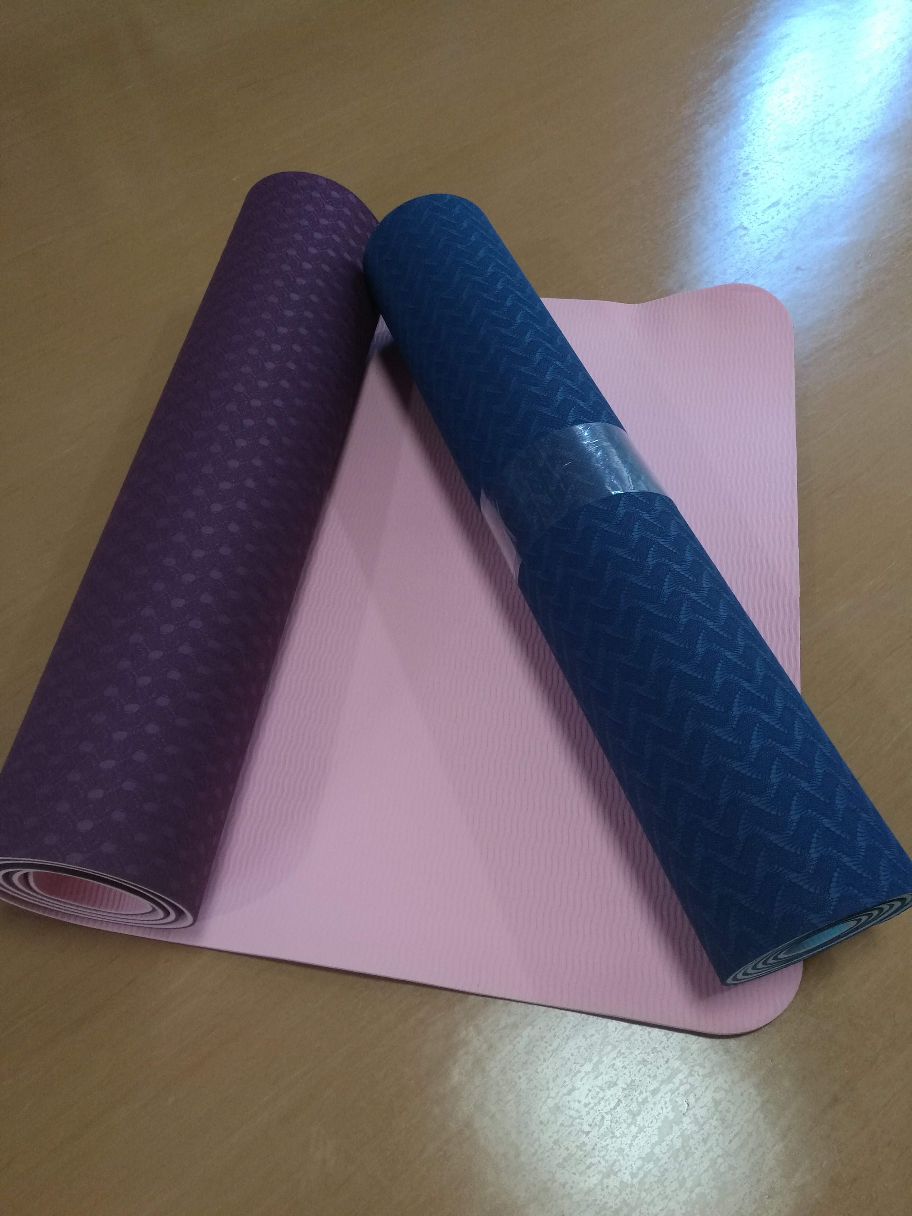 TPE double color fitness mat
