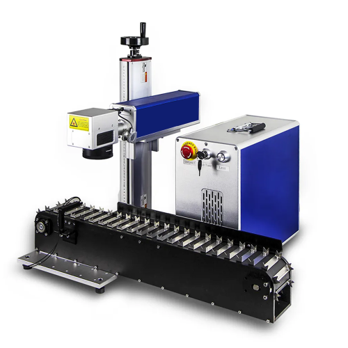 Máquina de marcação a laser de fibra com acessório
