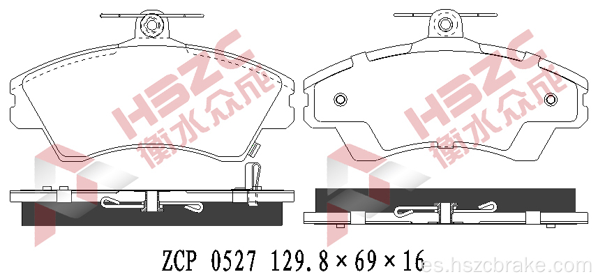 Padera de freno de cerámica FMSI D1672 para Chery