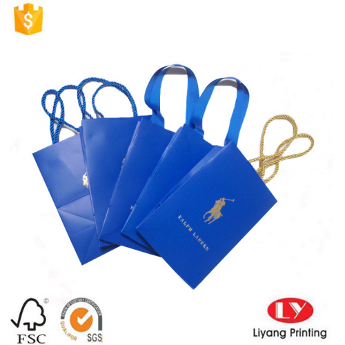 Small Blue Promotion Gift Bag With Handle