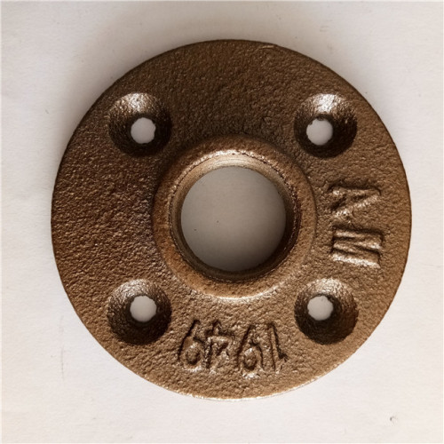 1/2 inch decorative brass pipe flange