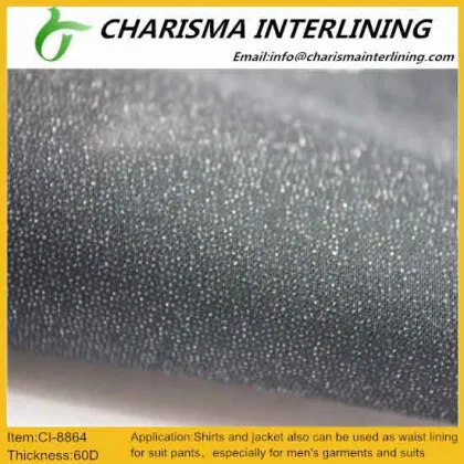 Hot sell 100% polyester interlining,woven interlining fabric 8864H