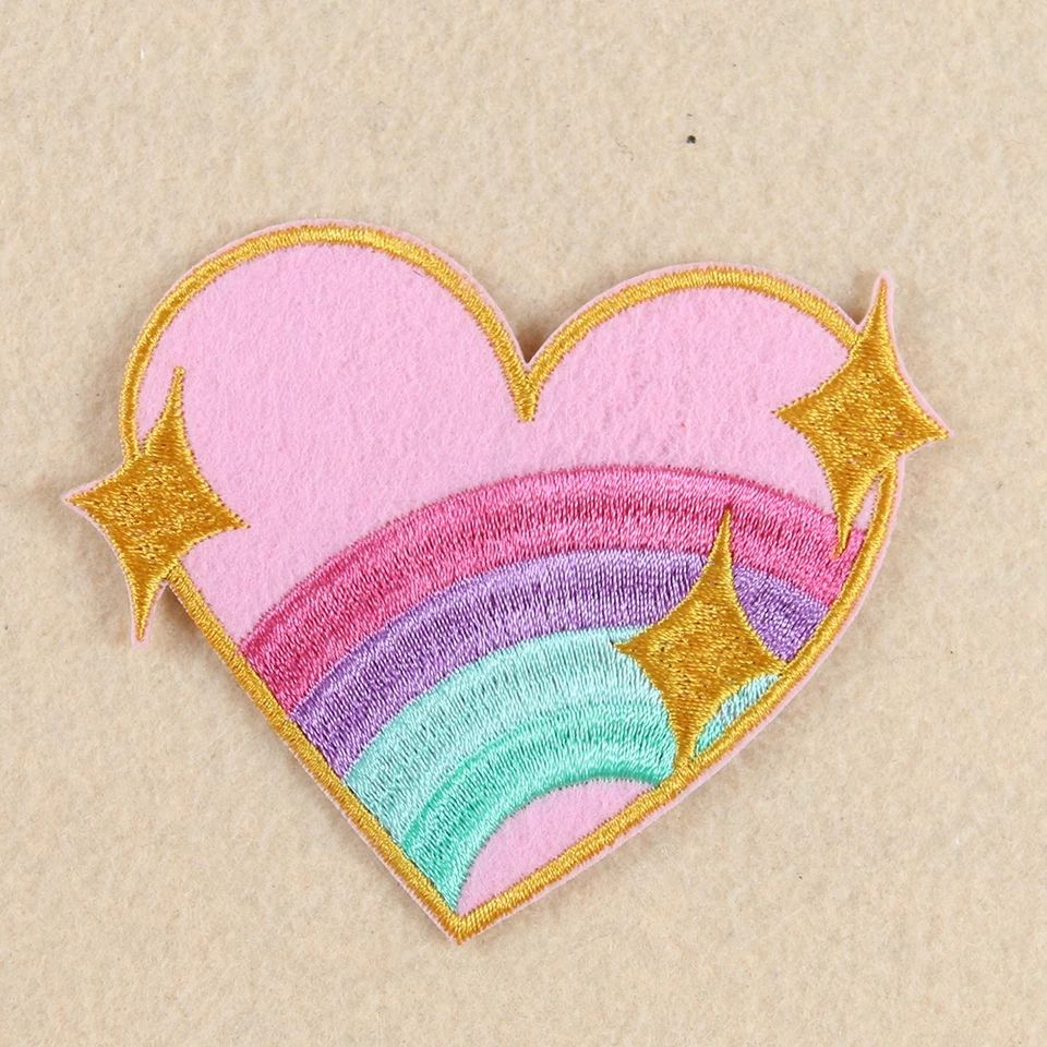 Heart Lron On Embroidery Patch