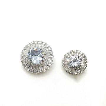 Pulsanti squisiti all'ingrosso: micro zircone vintage, metallo di visone e gambi rotondi