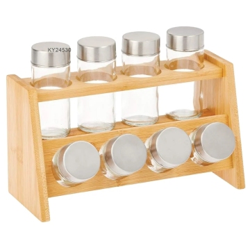 Bamboo Kitchen Cabinet Spice Rack Storage Organizer Shelf