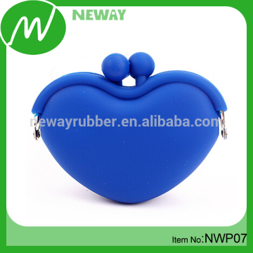 Custom Heart Shape Silicone Coin Purse