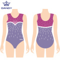 Customized rhinestones sleeveless leotards