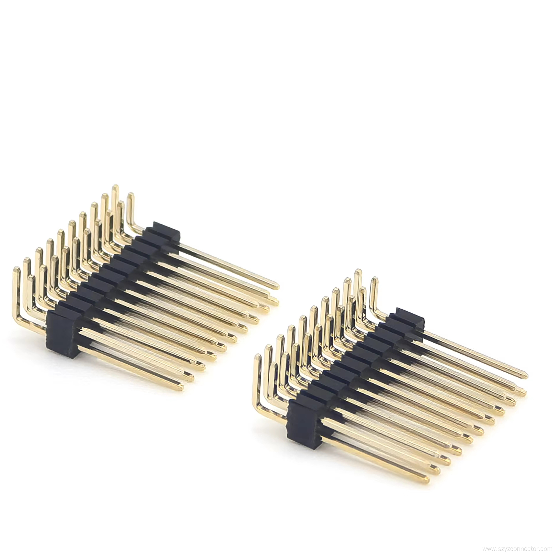 1.27mm Pin header Right Angle 2*10P