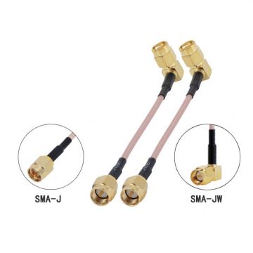 SMA erkek ila SMA dirsek erkek SMA-J-SMA-JW RF Adaptör Kablosu RG316 Uzatma Kablosu