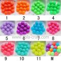 Opaque Fluorescence Mixed Acrylic Plastic Round Ball Spacer Beads