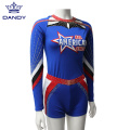 Oanpast konkurrinsje All Star Girls Blauwe Cheer Uniformen