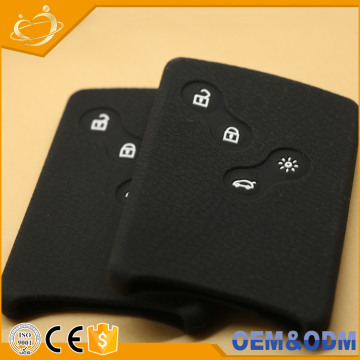 Black Silicone 4-Button Car Key Cover Case for Renault Megane