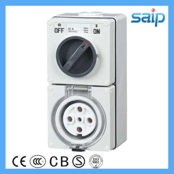 5 Pins 32A Isolating Switch Socket