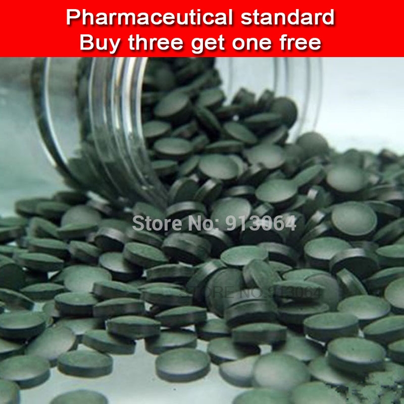 Buy three get one free Export quality Pharmaceutical grade organic Spirulina Tablet Enhance-immune Anti-fatigue about 400pills