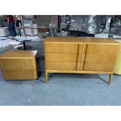 Mid-Century Modern Wooden Storage 6-Drawer Dresser