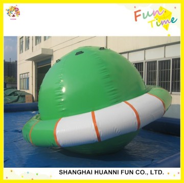 Hot sale water park game designer, inflatable water UFO trampoline price