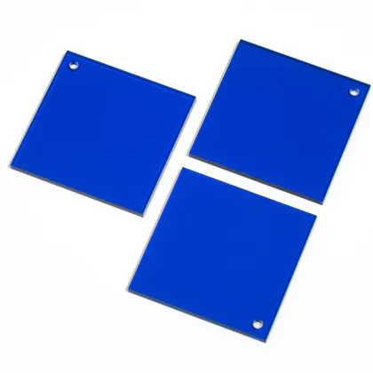 Klein Blue Acrylic Sheets: 3mm/5mm Thickness, Colorful Raw Materials, High Transparency - Customizable Plexiglass Processing