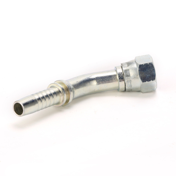 Hydraulic Hose Adapter: 45 Degree JIC Elbow Female Fitting