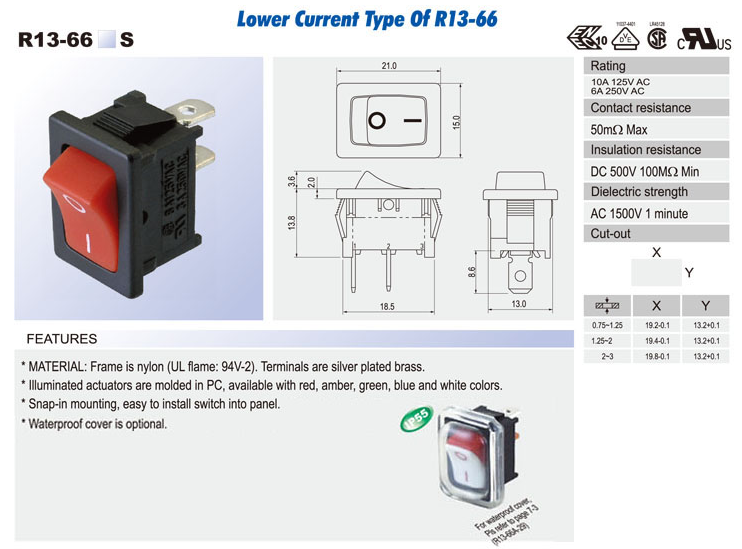 Lower Current Illuminated Automotive Rocker Switches, High Quality ...