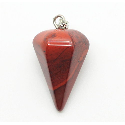 6 side coin Shape Red Jasper pendant