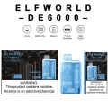 Elf world de6000puffs vape với pin 550mAh có thể sạc lại