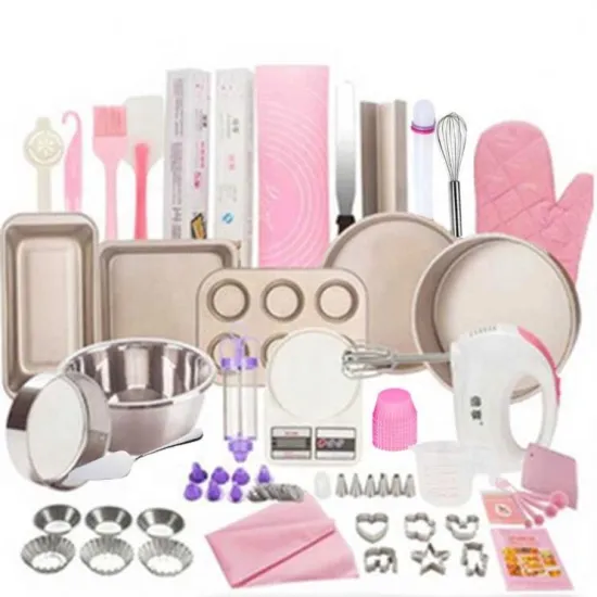 2020 Comprehensive Cake Baking Kit: Perfect Tools for Beginner Adult Bakers Including Baking Sheets and Bakeware Sets