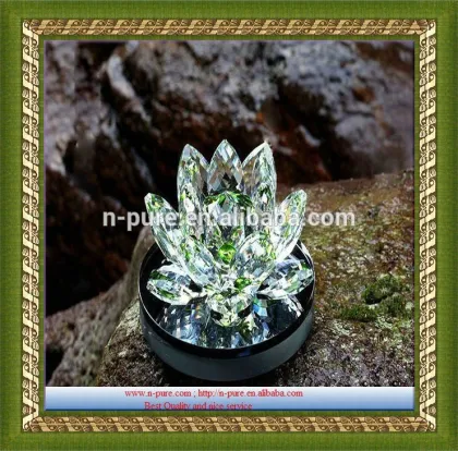 elegant Nice lotus flower crystal perfume bottle