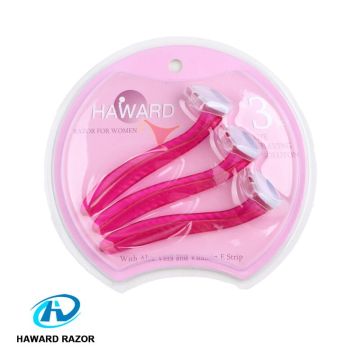 D130L Women's Bikini Razor with Single Stainless Steel Blade and Lubricant Strip