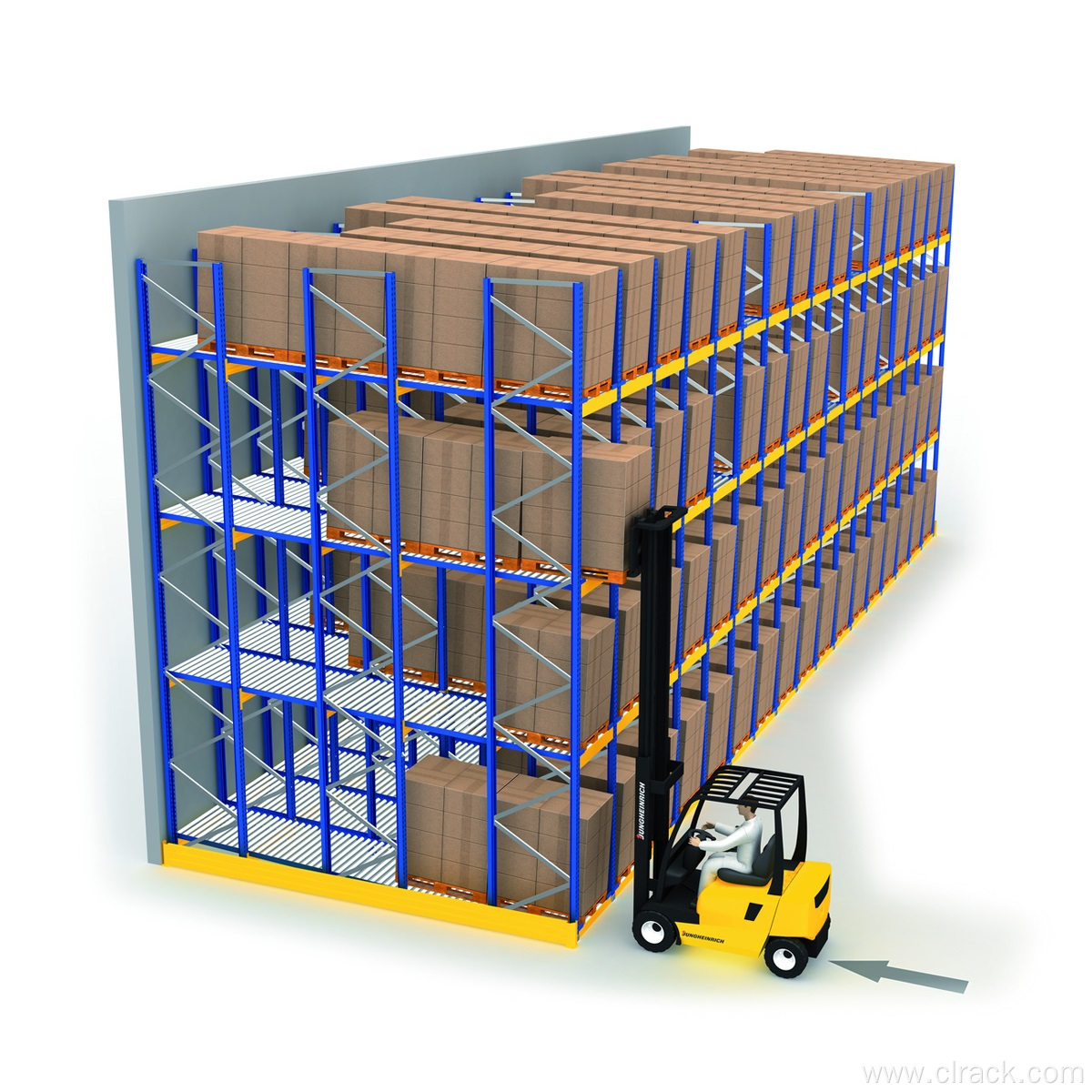 Push Back Shelving Heavy Duty Pallet Racking