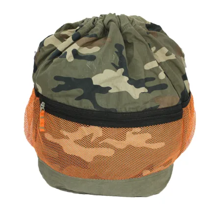 Canvas Camouflage Drawstring Tote Bag
