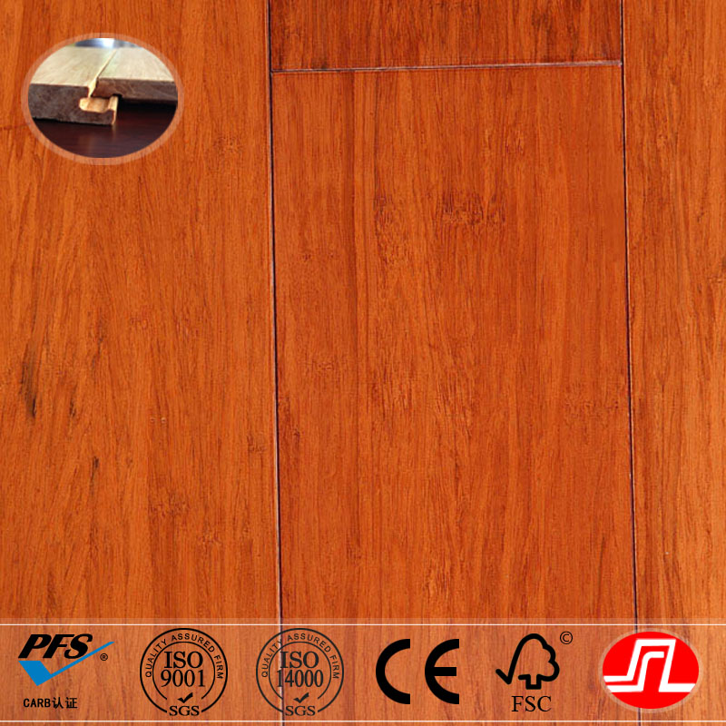 High Quality Bedroom Use Stained Golden Teak Color Bamboo Flooring (S-2)