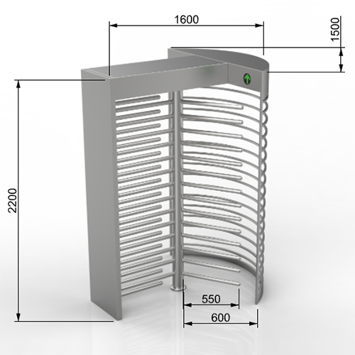 Dual Lane Full Height Turnstile Gate