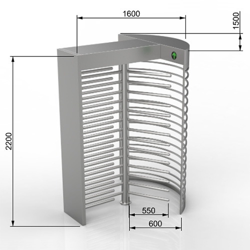 304 Stainless Steel Full Height Turnstile