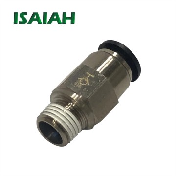High Quality One-Touch Male Thread Brass Air Stop Valve, 8mm Tube Size, Pneumatic Component