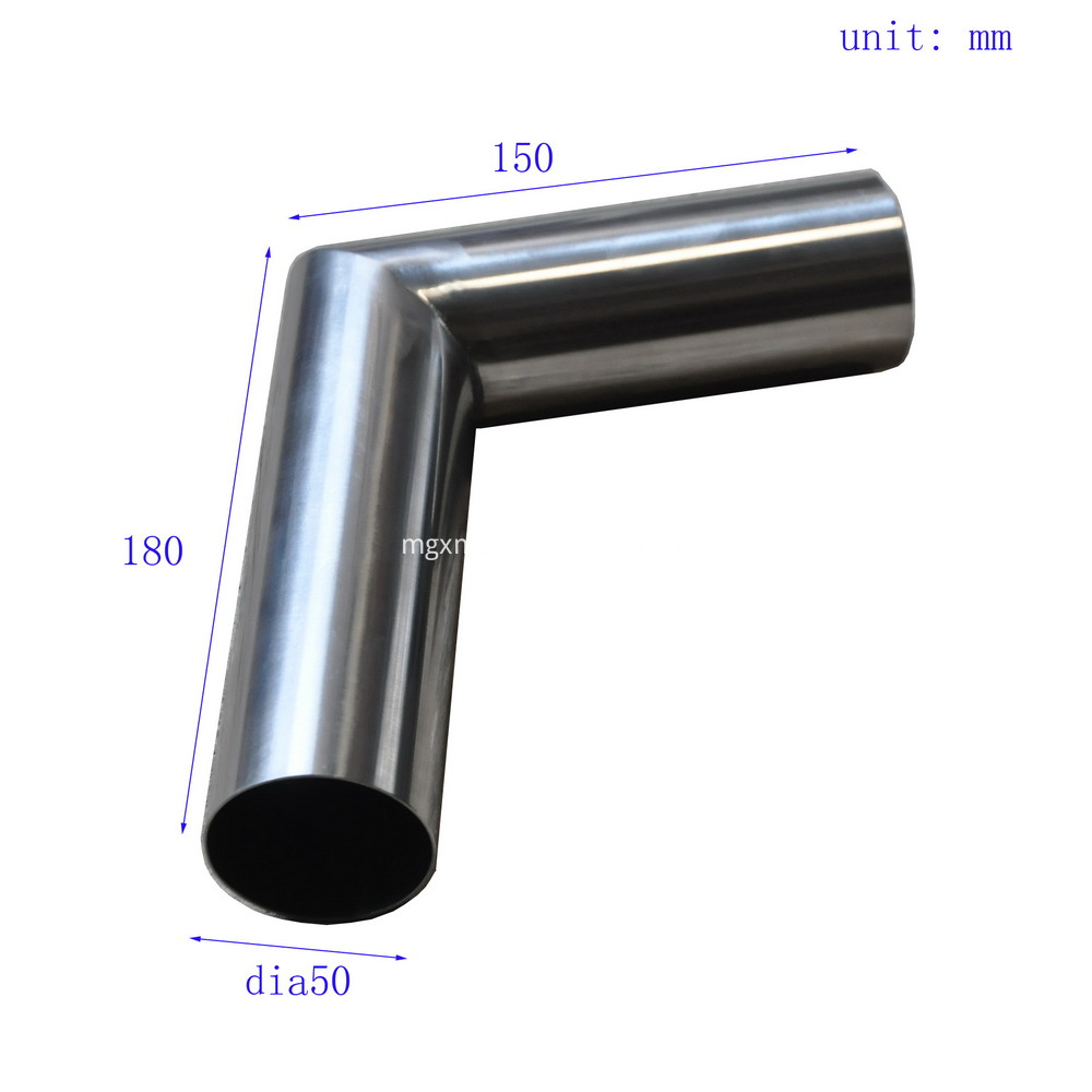 SWT0002 Dia50mm Stainless Steel Sharp Corner Exhaust Elbow Size