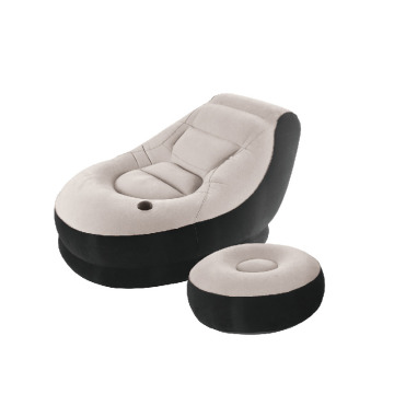 canapé avec repose-pieds tabouret gonflable PVC