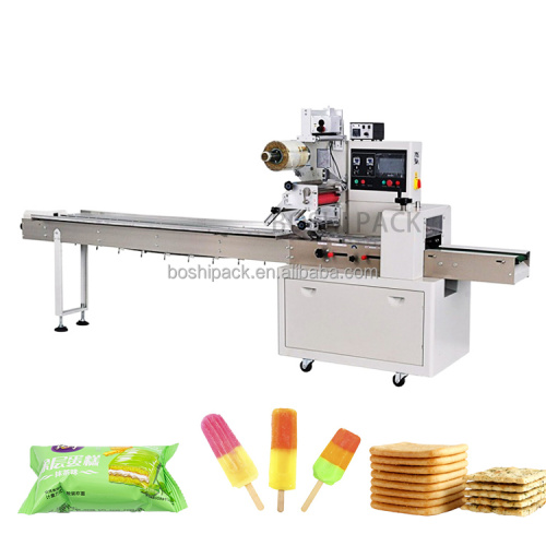 Automatic Flow Pack Machine for Ice Cubes, Popsicles, and Cream Sticks - Food Packing Solution