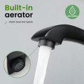 Black Single Handle Basin Faucet Hot Cold Water