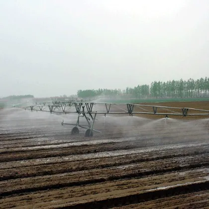 Automatic farm hose reel irrigation system boom model