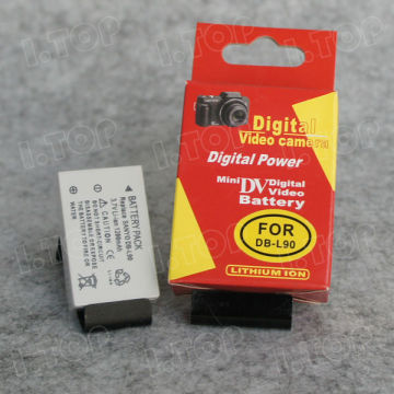 Hot selling battery for Sanyo camera DB-L90 battery pack 1200mAh, 18 months warranty