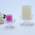 Glass Pillar And Dinner Candle Holders