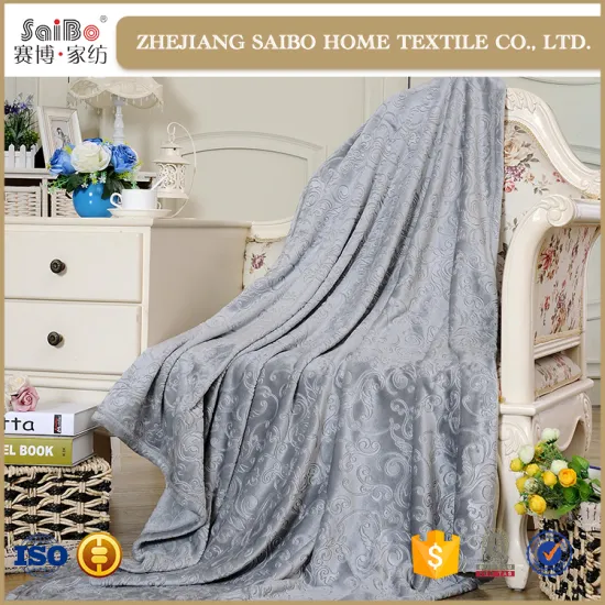 Smooth 3D embossing super soft flannel fleece blanket