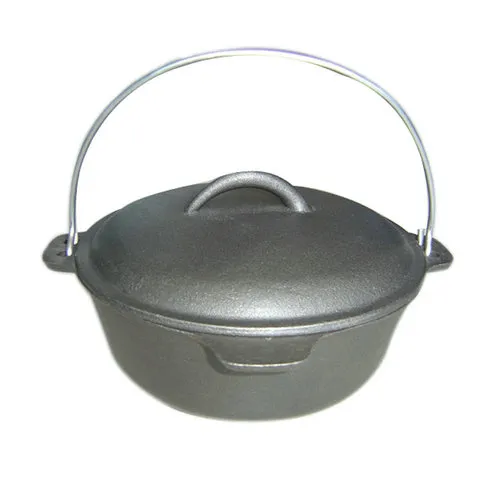 Cast Iron Stew Pot Camping Cooking Pot Dutch Oven Stock Pot Open Fire Pot
