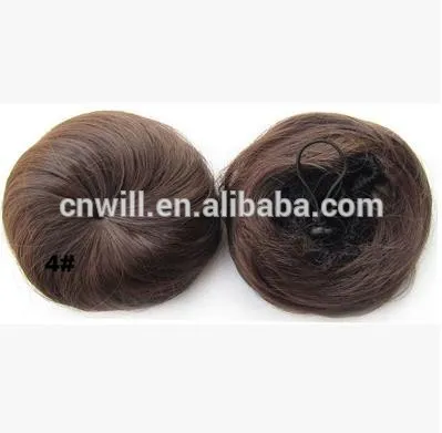 New style hair bun Chignon Ponytail Drawstring Hairpieces Color Black #1