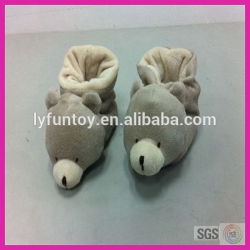 Cute Hot Sale Winter Customed animal plush slippers For Kids