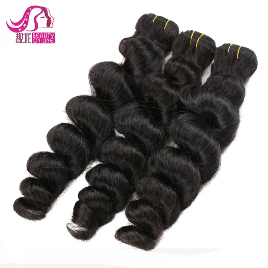 New Popular 100% Unprocessed human hair weave bundles Good Density No tangle Loose wave the virgin hair fantasy